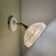 Vintage lampshade wall lamp in pink Clichy glass