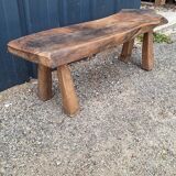 Solid wood bench