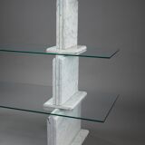 Carrara marble and glass library - 1970
