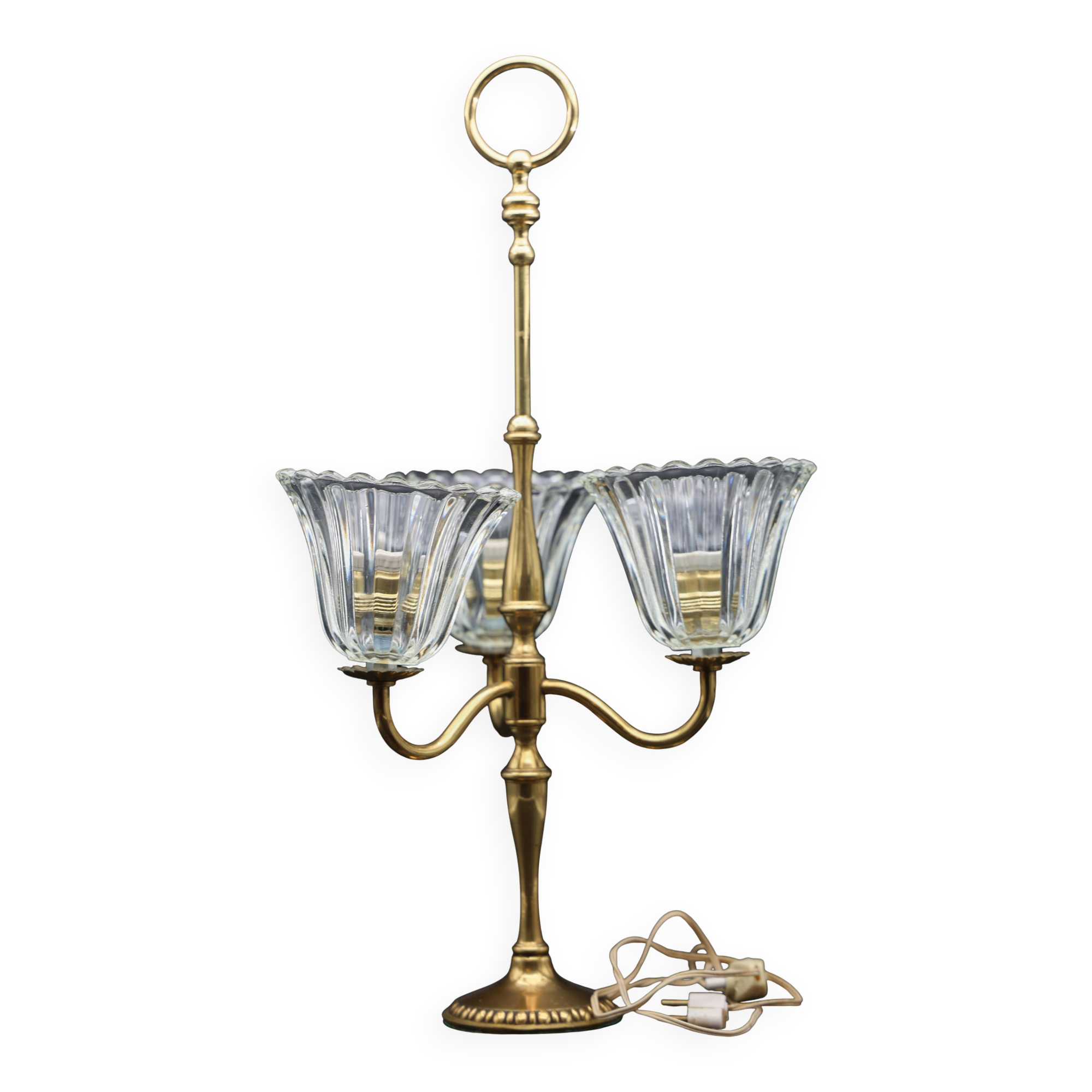 Large Size Art Decò Murano Glass Table Lamp, 1940