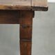 Antique oak table from the 19th century with a walnut top for 6 to 8 people