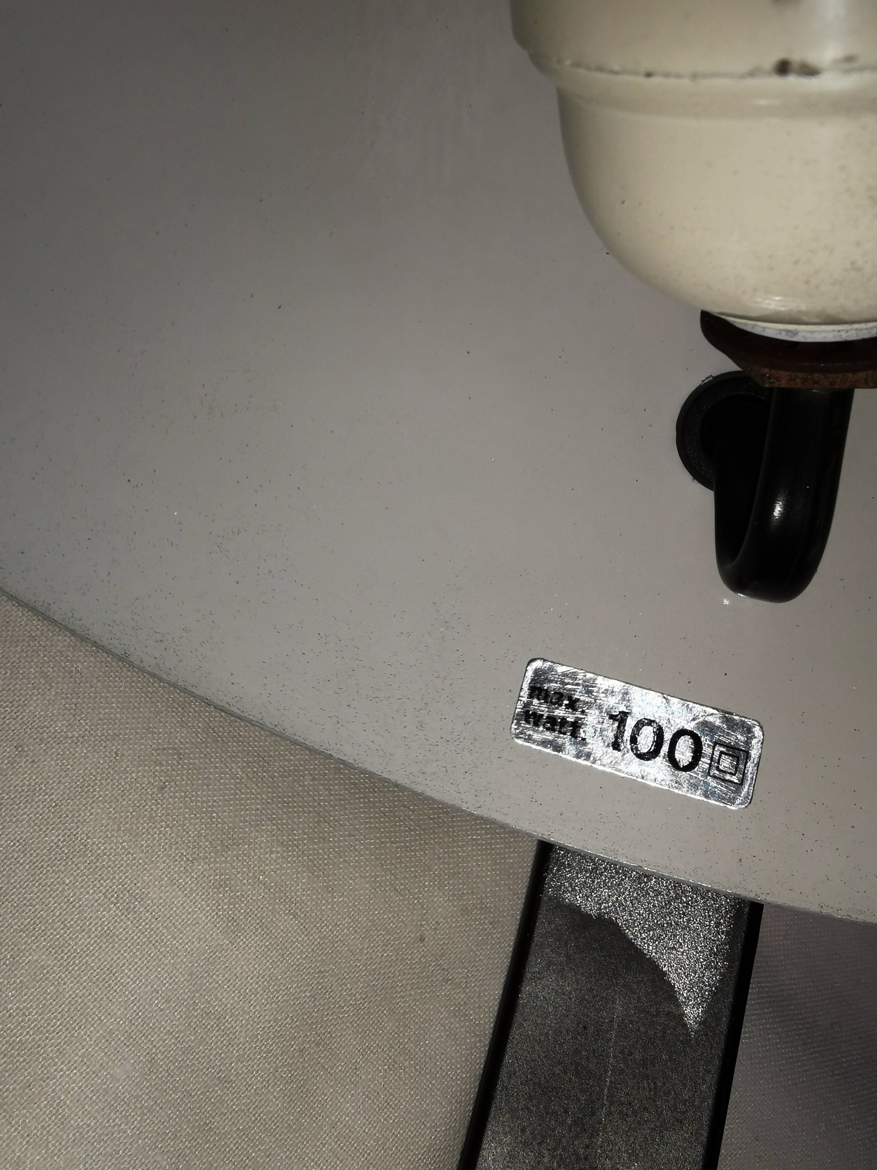 Mushroom lamp in black lacquered steel model Z290, Veneta Lumi, Italy, 1980