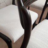 Suite of 4 Baumann "Sleigh" chairs - 1950
