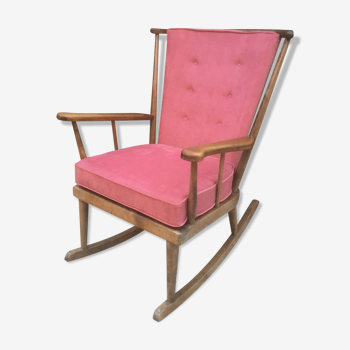 Rocking-chair baumann rose poudré