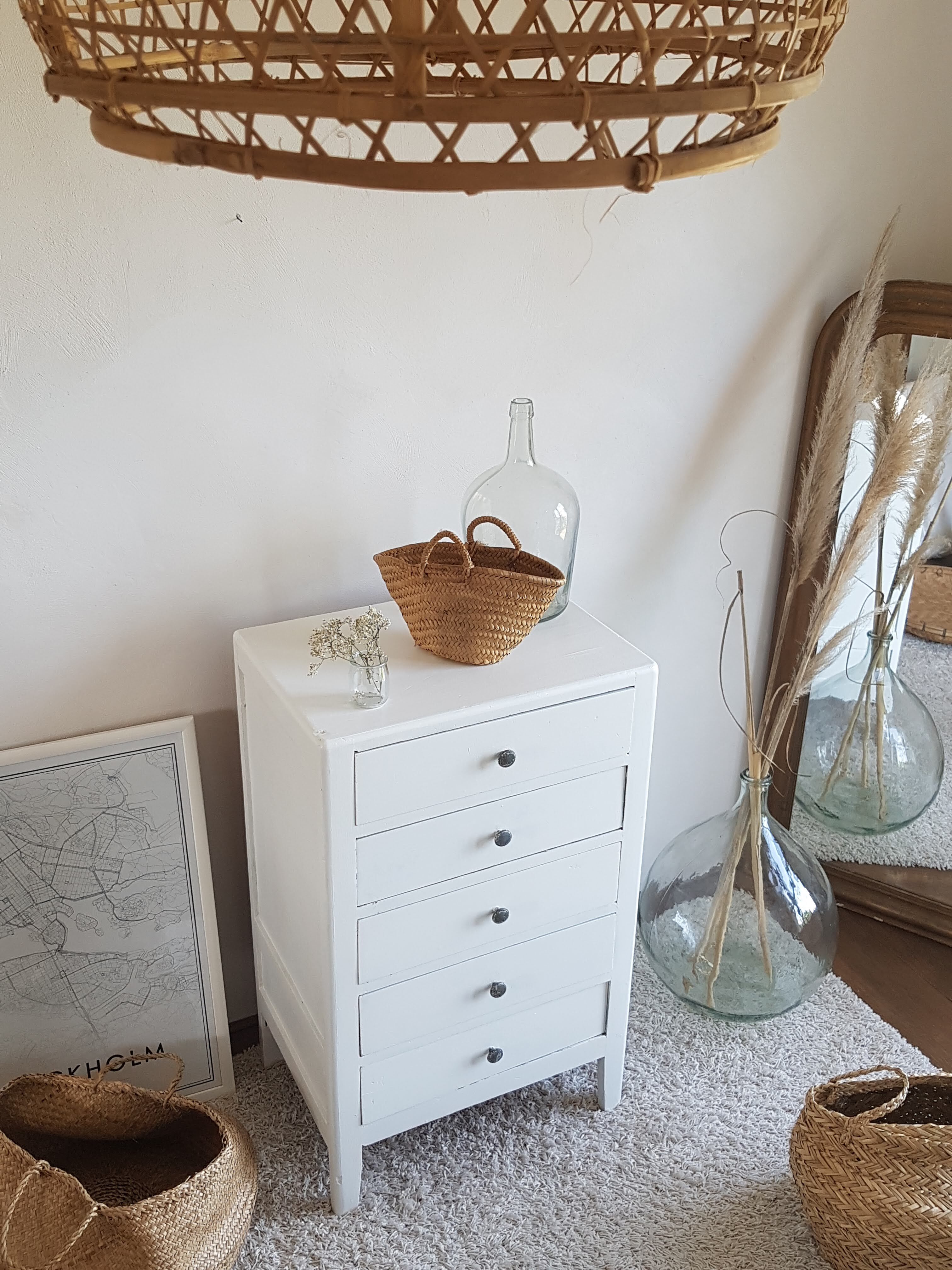 Chiffonnier  vintage wooden dresser circa 50s