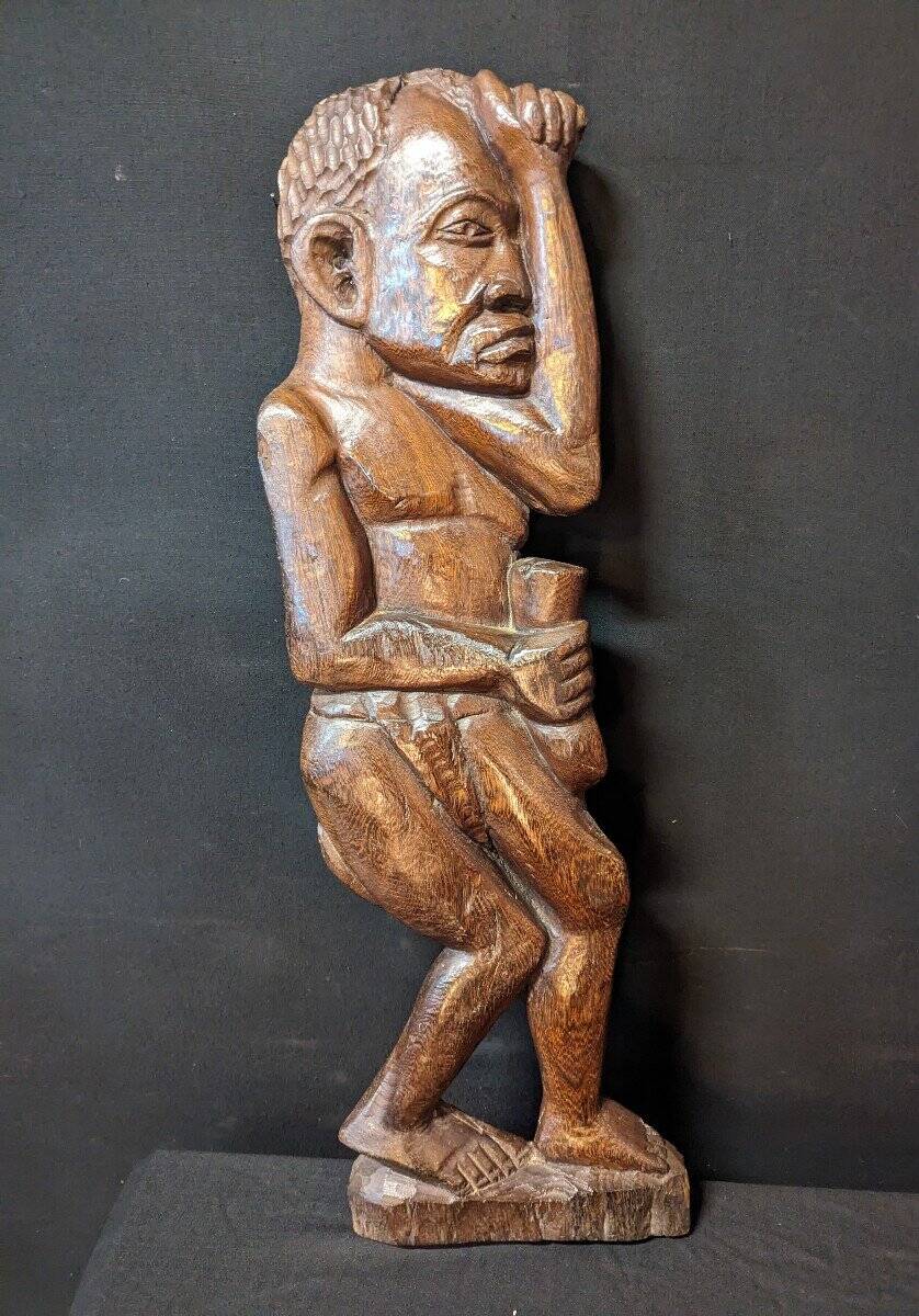 Pair of carved wooden panels