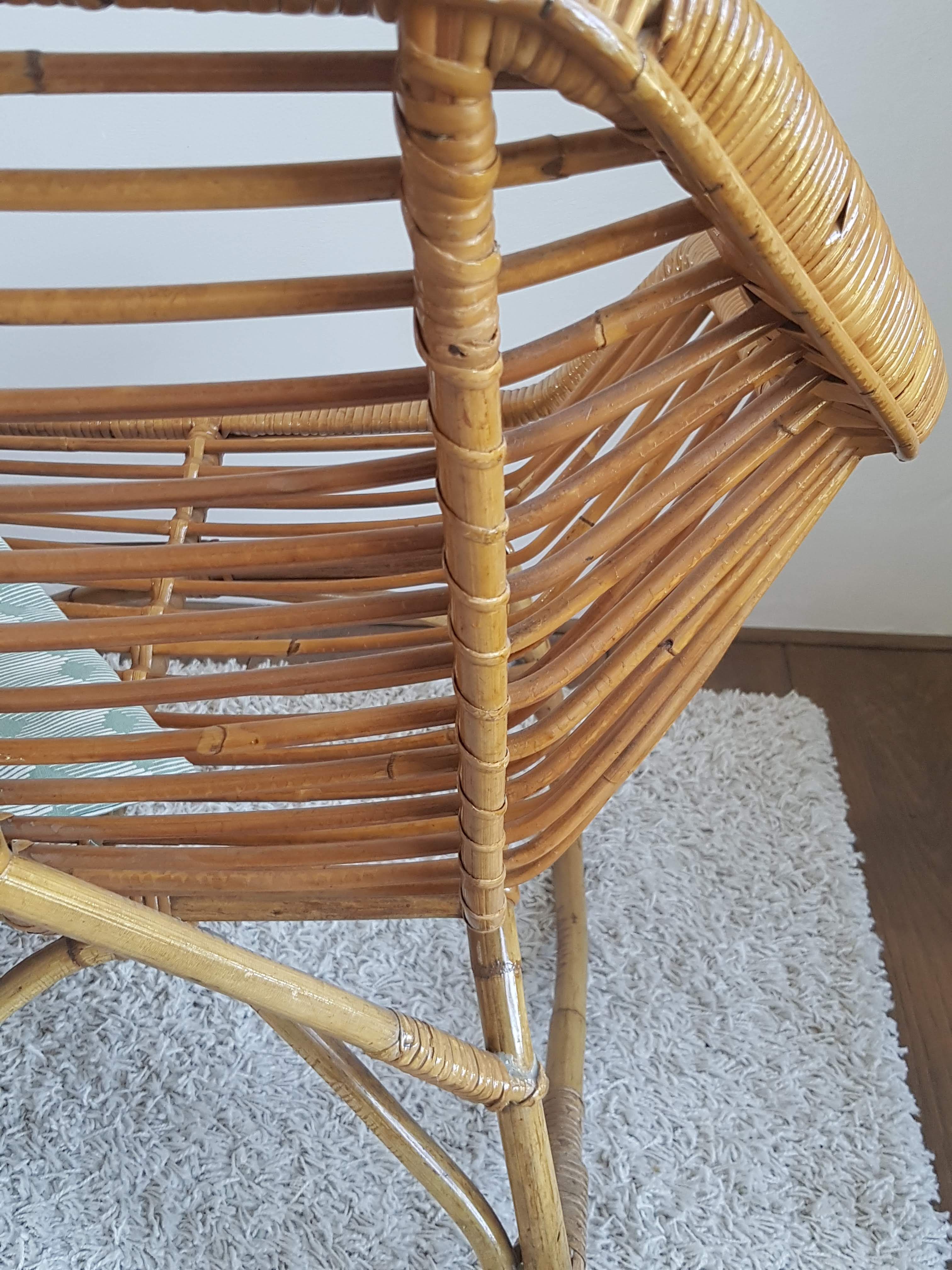 2 seater rattan bench
