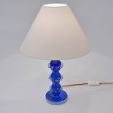Murano glass lamp handblown blue crystal Barovier & Toso style 1920's Italy