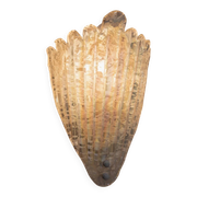 Vintage Murano Glass Shell Wall Lamp - Transparent Iridescent Glass, 1970s Italy