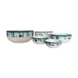Set of 5 salad bowls in Belgian faience Saint Ghislain, 50s