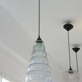 Suspension in blown glass Scandinavian design luminaire Art Deco ceiling light