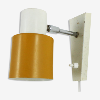 Ochre and white metal wall light by Hala Zeist, 1960s