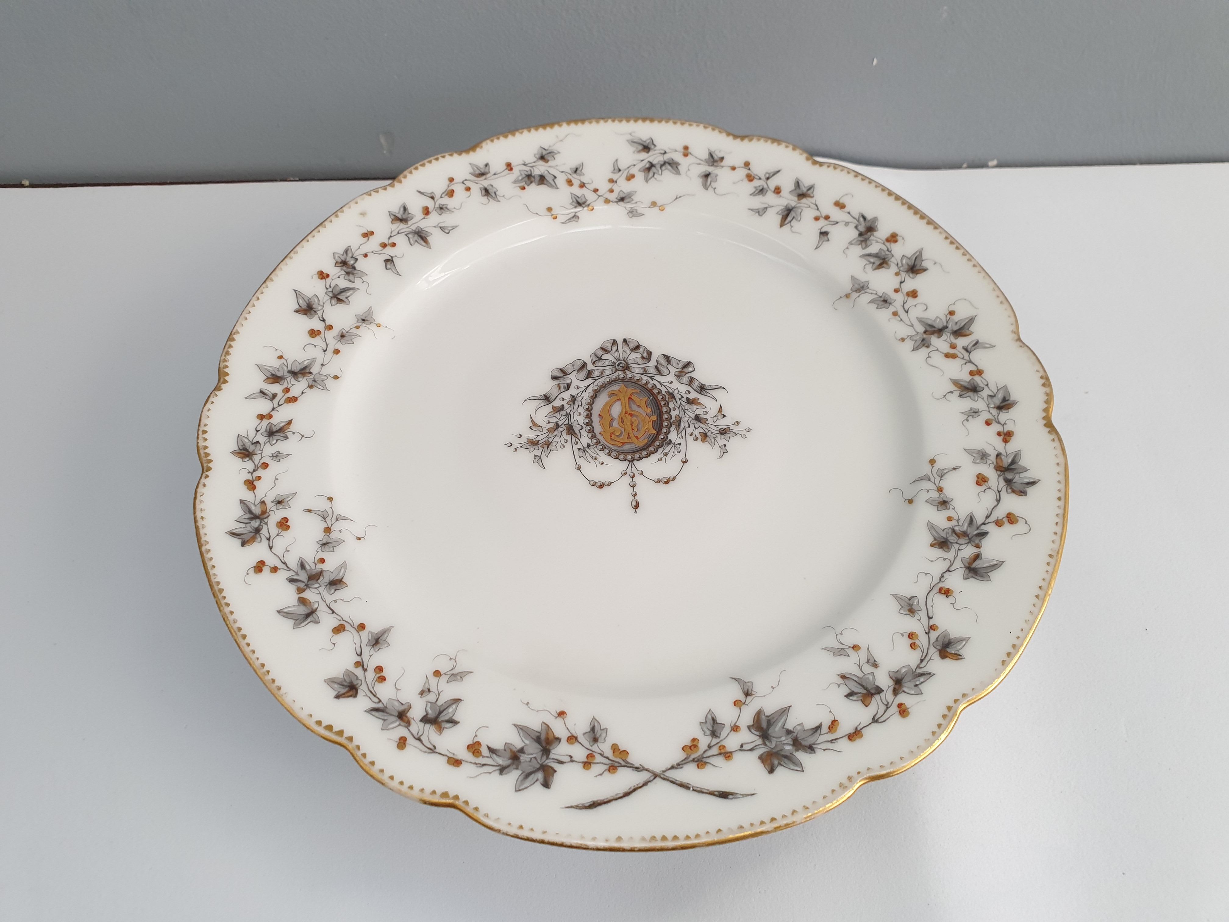 Two antique porcelain plates from Paris The crystal staircase