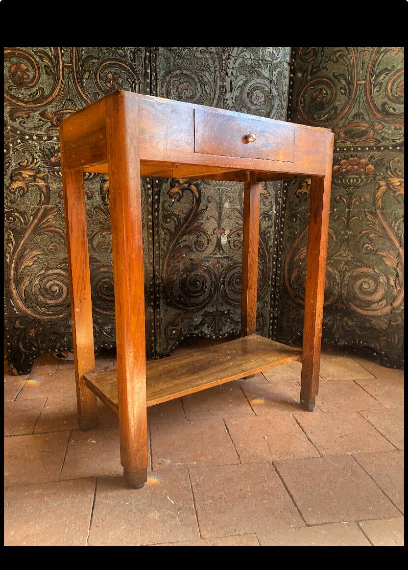 Small walnut console from the Art Deco period