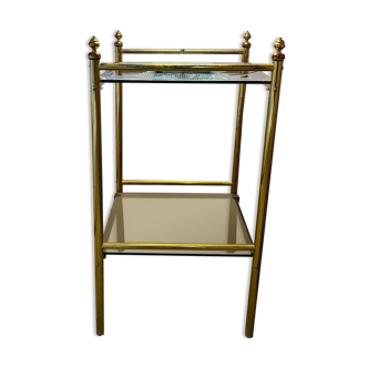 Brass bedside table