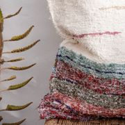 Housse de coussin artisanale en coton recyclé tissé main