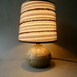 Stoneware lamp with its lampshade