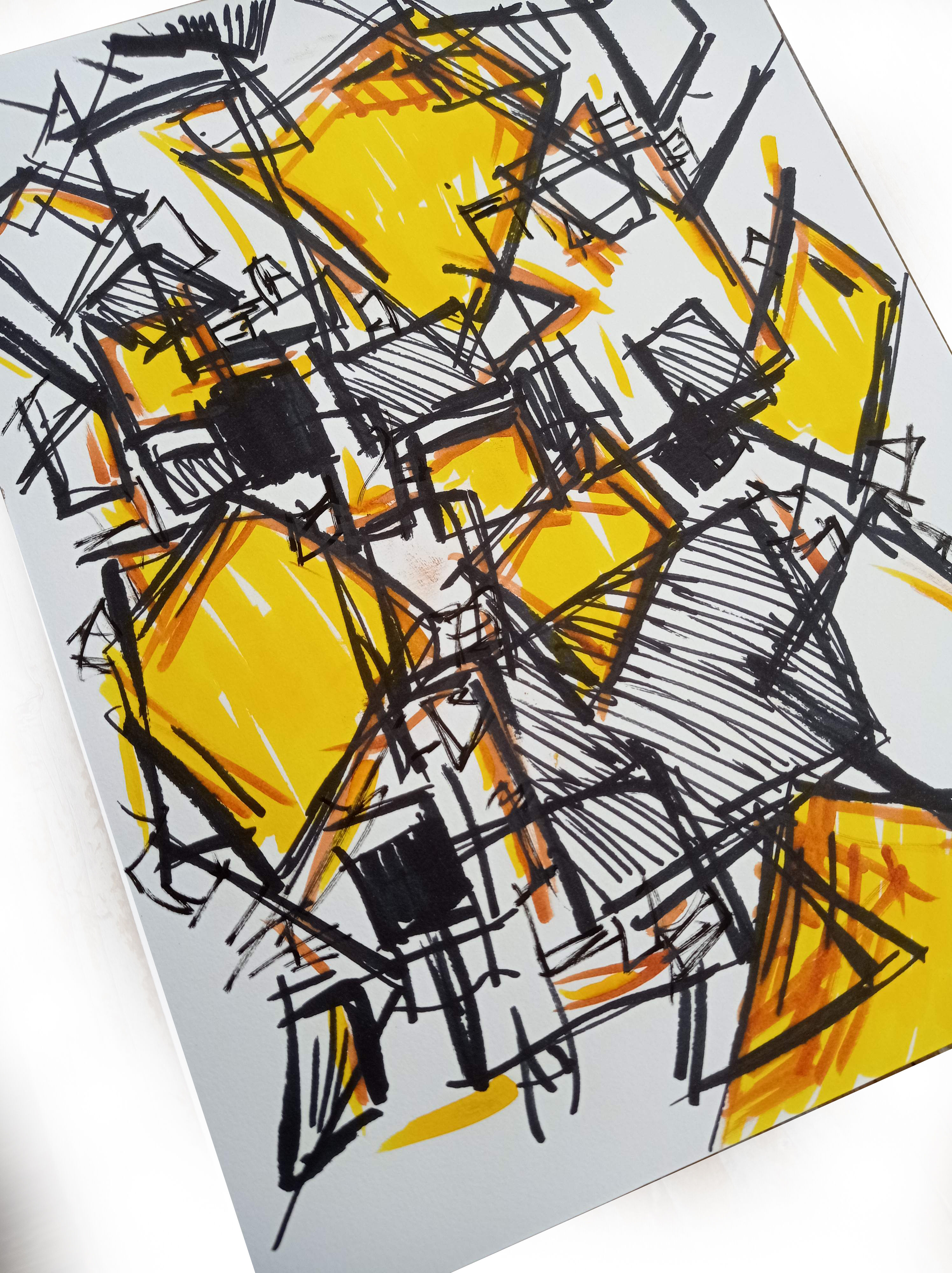 Abstraction Espace fuyant- œuvre unique