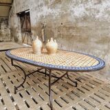 Old dining table garden table Moroccan mosaic 100 x 200 cm