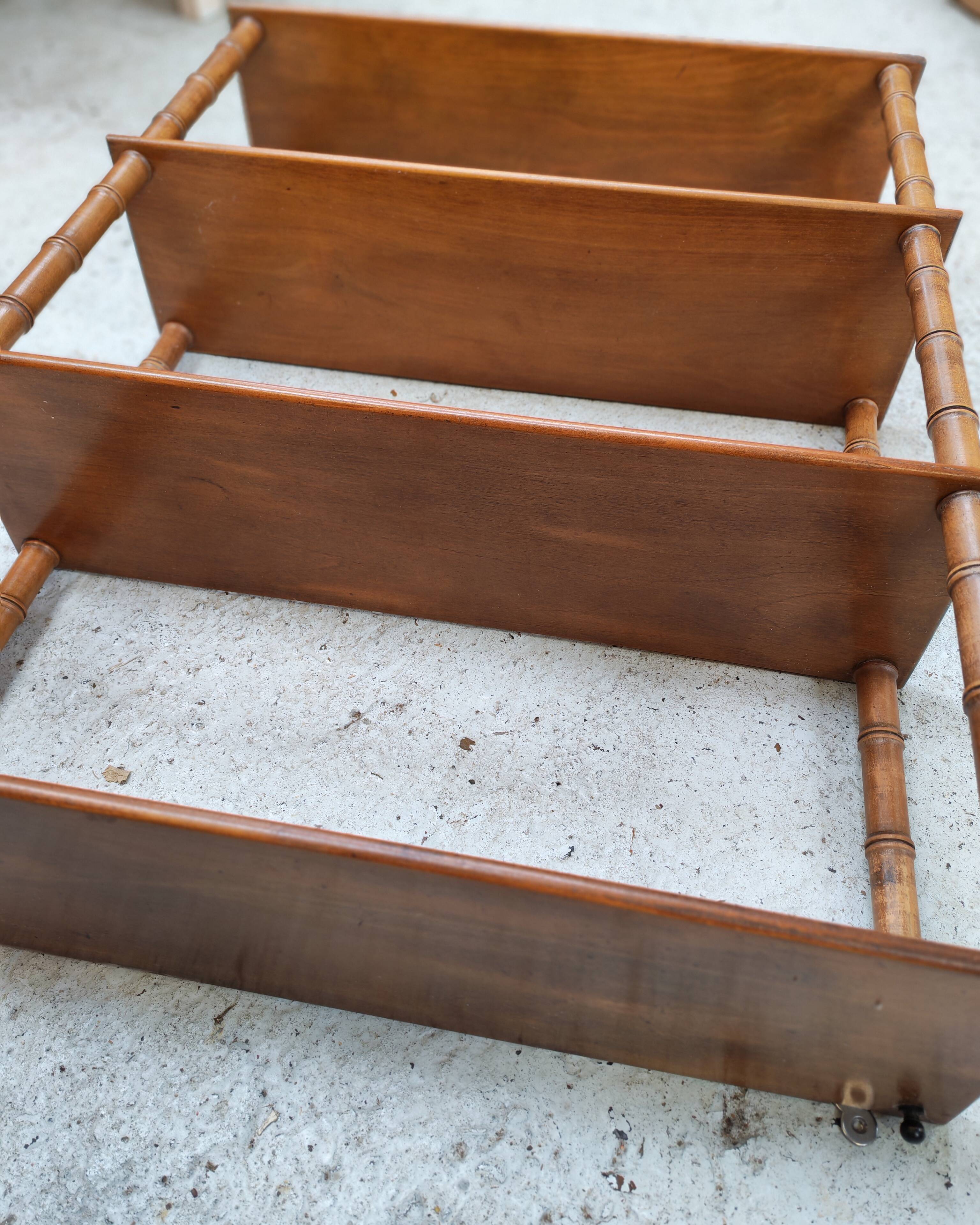 Rare Napoleon III Style Bamboo Wall Shelf - 19th Century