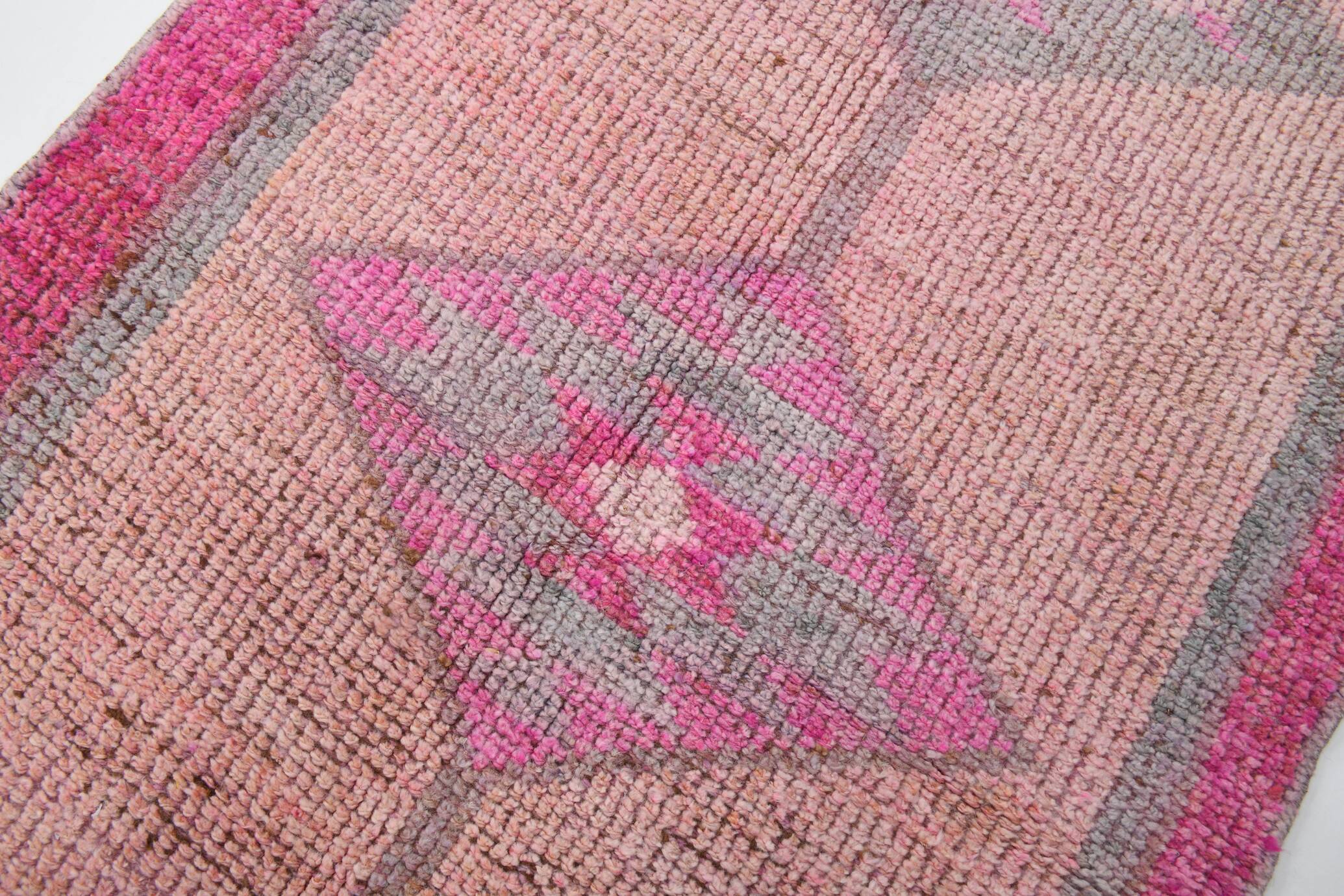 3x12 Rug For Hallway Soft Pink Vintage Runner Rug, 92x355Cm SK 18192