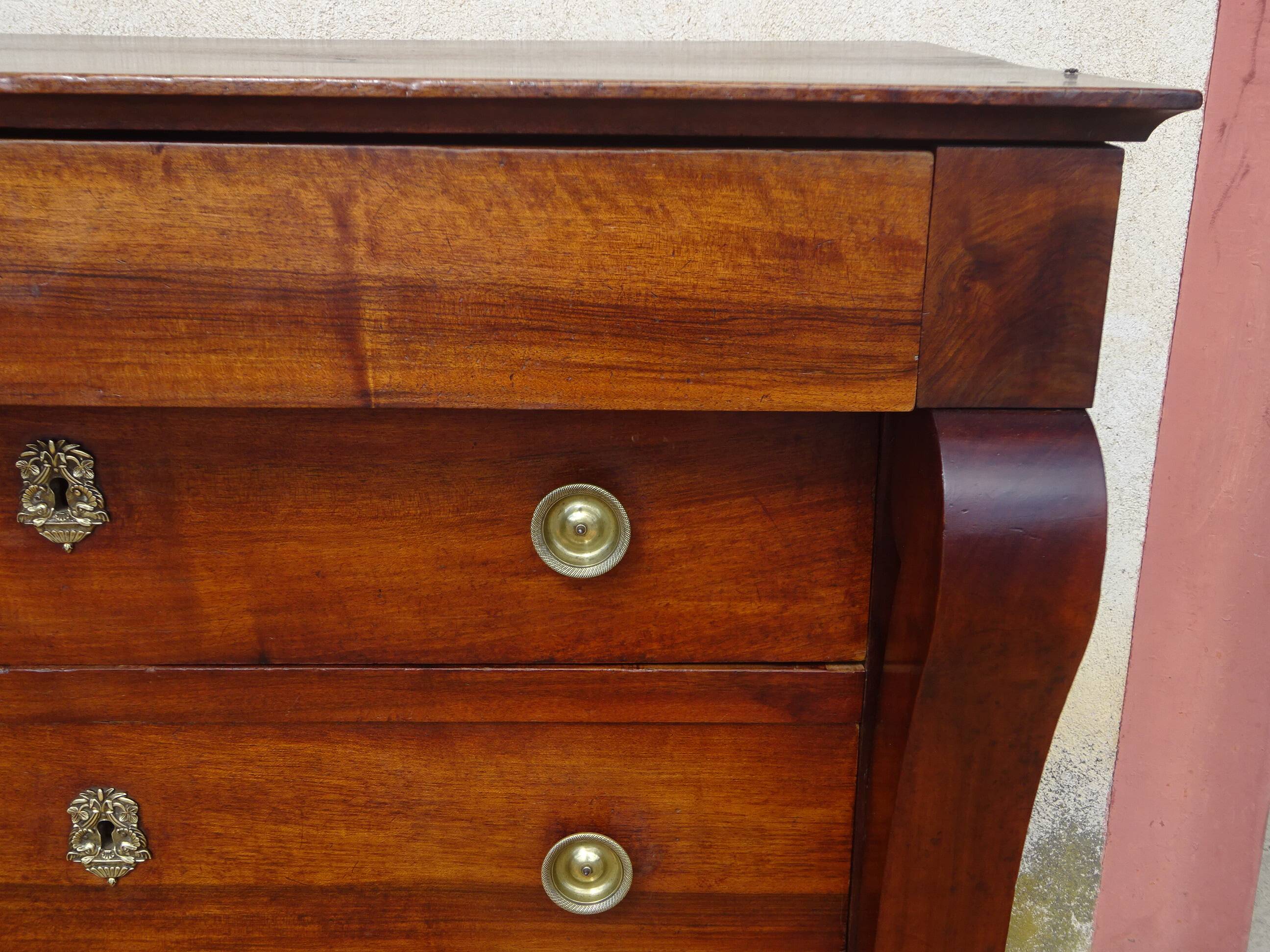 Very old walnut chest of drawers.