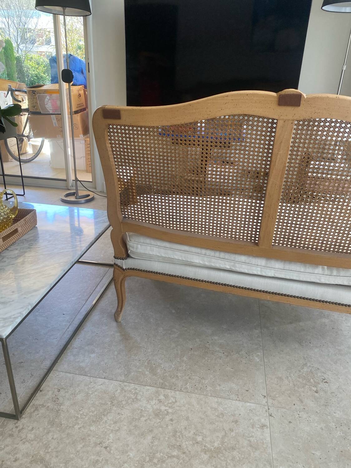 French vintage bank chair