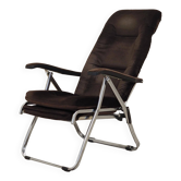 Fauteuil en velours marron, design danois, années 1970, production : Danemark