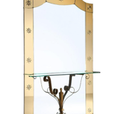 Pier Luigi Colli exceptional engraved and gilded mirror 126x237cm