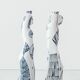 Pair of modernist nude figurative vases in porcelain by Sargadelos.