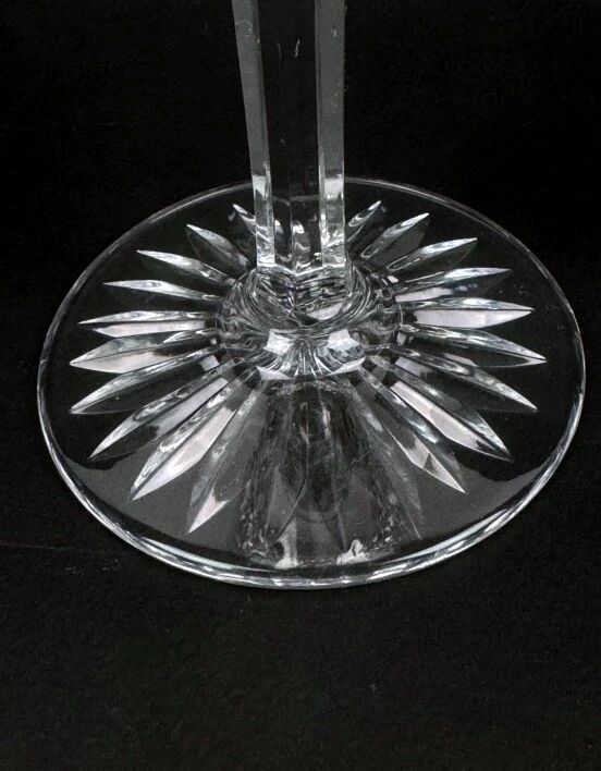 Six Saint-Louis Tommy cut crystal water glasses, height 18.3 cm.