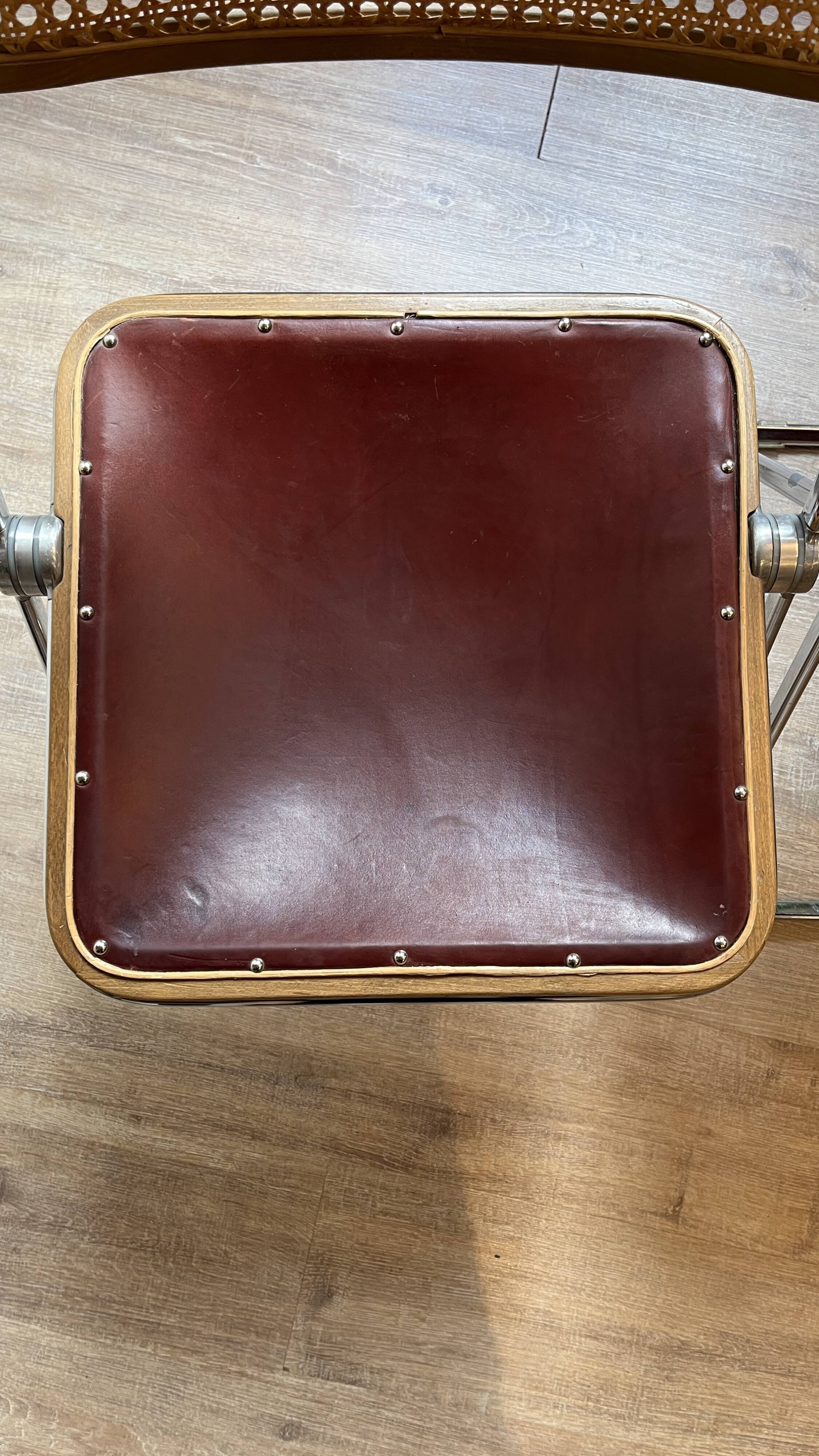 Pair of "Plia" caned chairs by Giancarlo Piretti