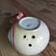 Vintage garlic pot in ceramic majolica – 1950s