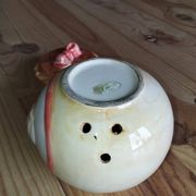 Pot à ail en céramique barbotine, années 50