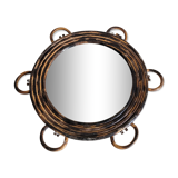 Vintage rattan mirror