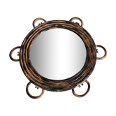 Vintage rattan mirror