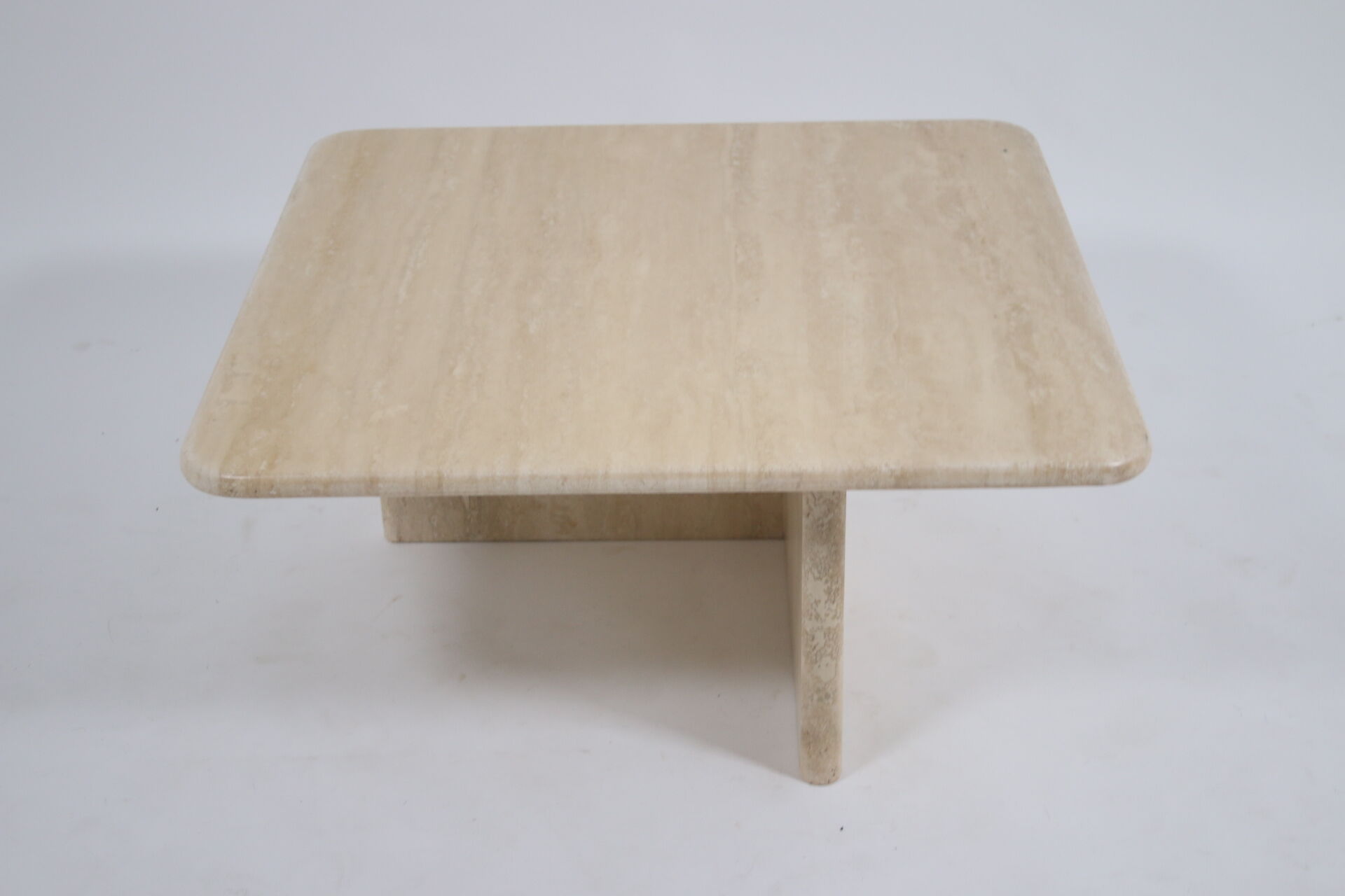 French travertine marble table set 1960