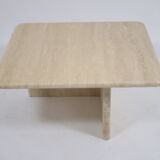 French travertine marble table set 1960