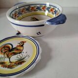Henriot Quimper bowl with handle and cup