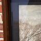 Watercolor framed by a snowy landscape