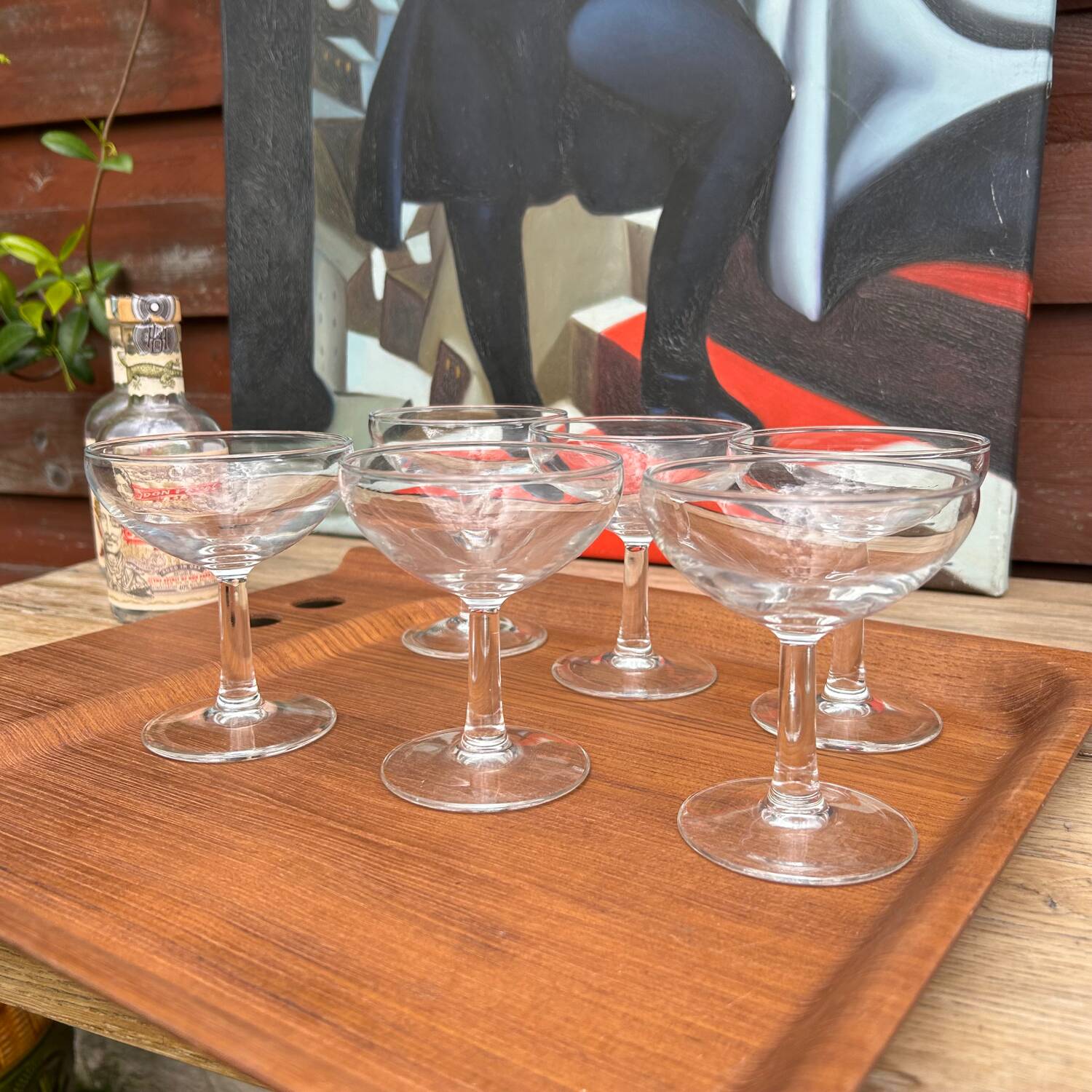 6 champagne glasses France