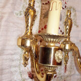 2 old brass wall sconces