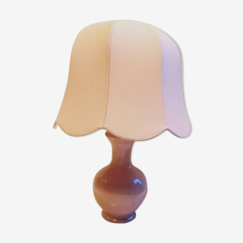 Lamp tulip pink powder, ceramic, vintage 60