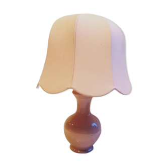 Lamp tulip pink powder, ceramic, vintage 60
