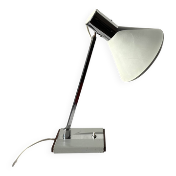 Lampe de bureau vintage métal et chrome, Italie, années 1960