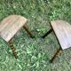 Duo half-moon tripod stools