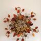 Ceiling lamp or wall lamp Maison Banci gilded metal and Murano glass