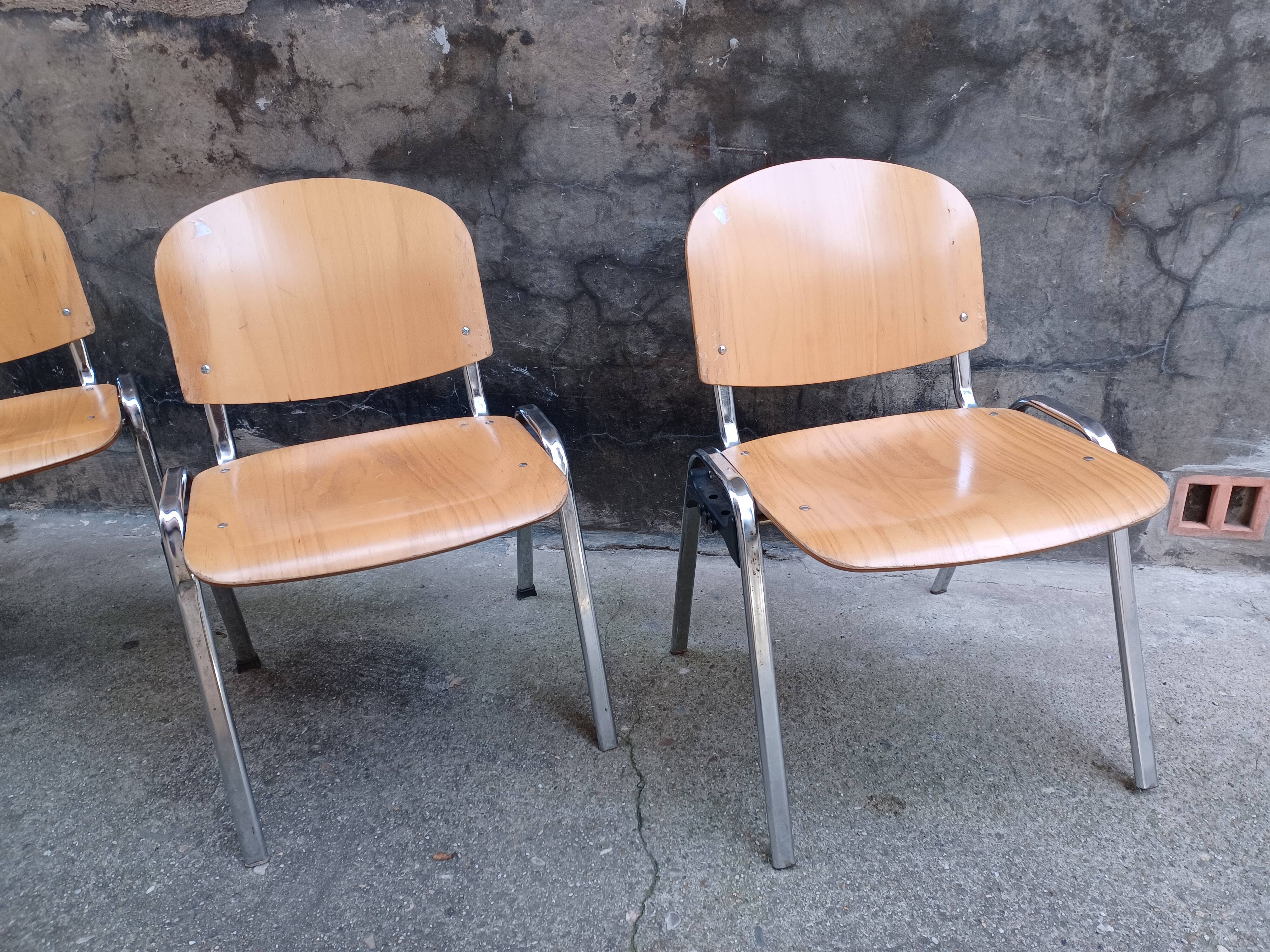 Serie de 4 chaises,  design 80's