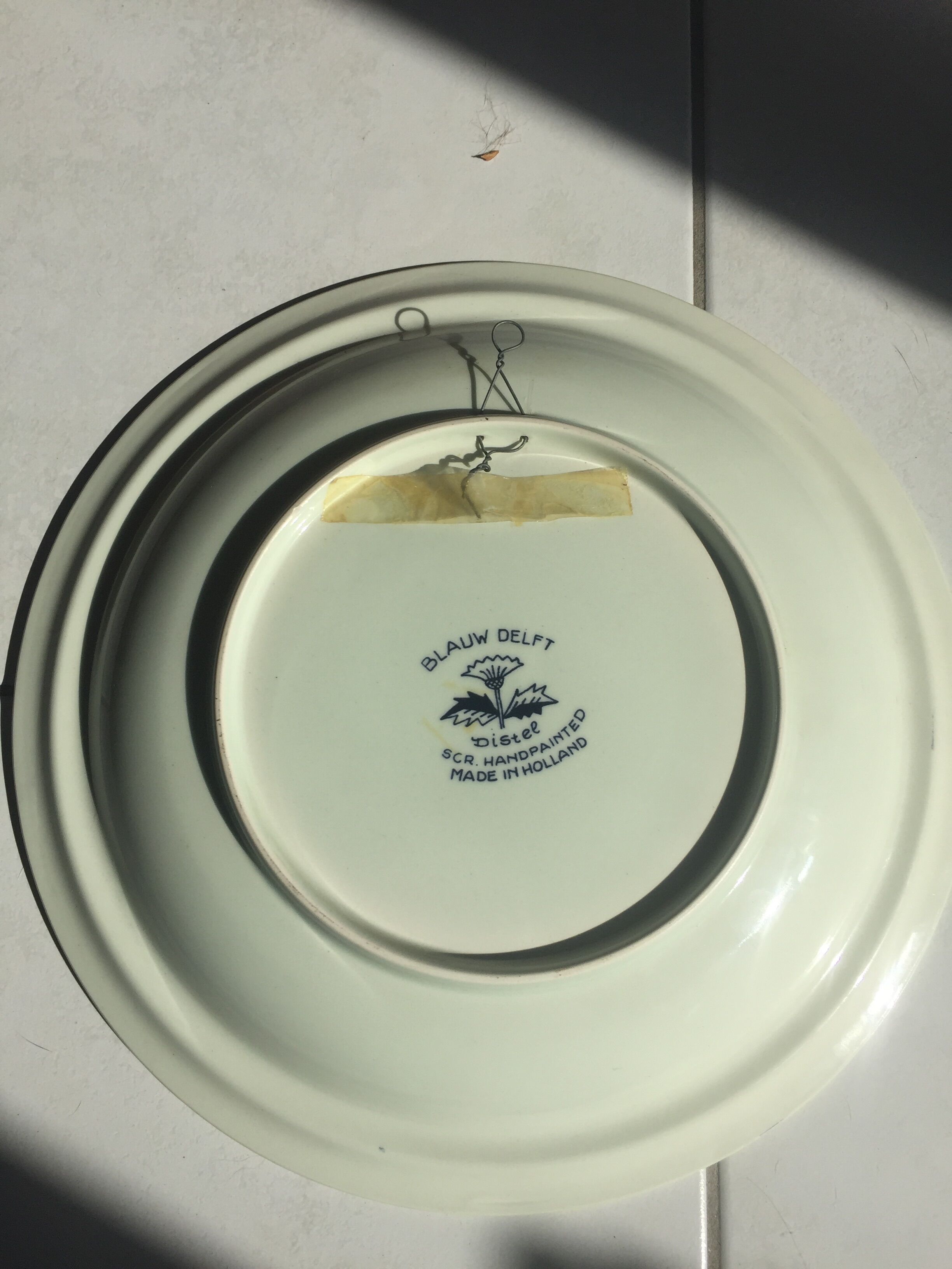 Vintage dish blauw delft