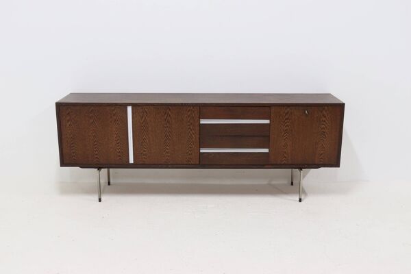 Enfilade minimaliste néerlandaise en bois wengé par Tijsseling 1970
